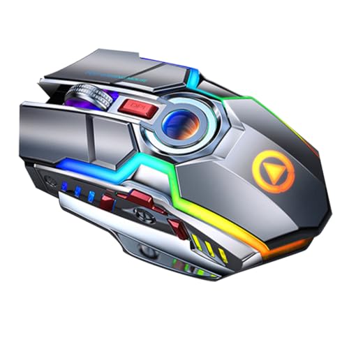 Souris ergonomique sans fil rechargeable iplusmile au design gris électroplaqué élégant