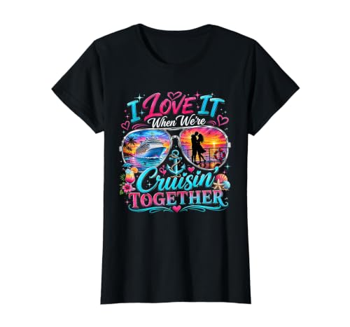 Image of I Love It When We're Cruisin' Together Couple Matching Value Graphic T-Shirt, Women, Black, L