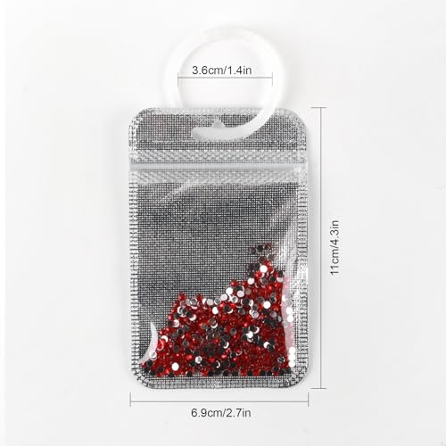 Image of 50PCS Diamond Painting Beads Storage Bags - Reusable Ziplock Pouches for DIY Diamond Art, Gem & Bead Organizer, Craft Supplies Storage Accessories