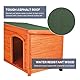 TRIXIE wetterfestes und aufklappbares Hundehaus natura Hundehütte Classic Flachdach, L: 116 × 82 × 79 cm, braun- 39553