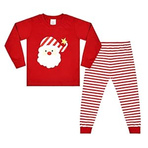 ELUTONG Girl’s Christmas Pajamas Cotton Kids Santa Claus Reindeer Pjs Toddler Clothes Long Sleeve Sleepwear Sets 2-12…