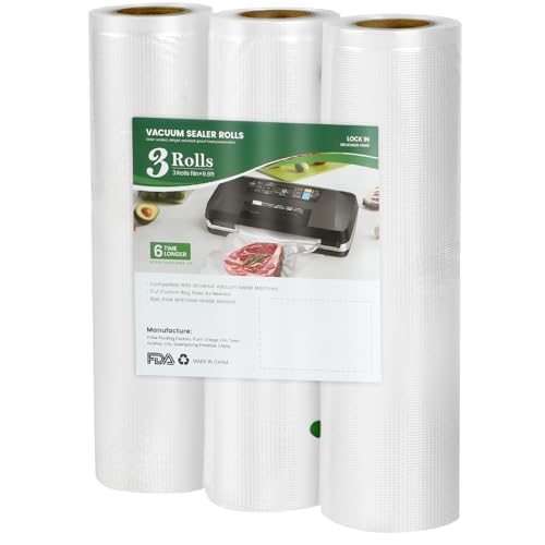 ROUUO 3Pack 11' x 10' Vacuum Sealer Bags Rolls,BPA...