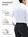 Fliwos Men's Dress Shirts, TriProof Stretch Stain Shield Shirts Long Sleeve Button Down Wrinkle Free Solid Breatheable Casual Business Shirt White