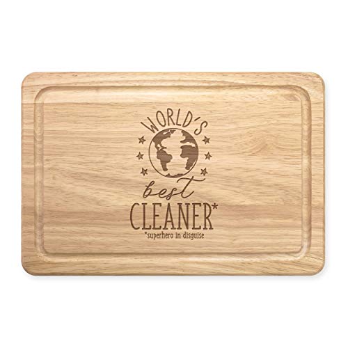 World's Best Cleaner Rectangular Wooden Chopping Board
