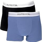 FRUIT OF THE LOOM (フルーツオブザルーム) 2枚セット メンズ ローライズ ボクサーパンツ 無地 ブランド Tシャツ アンダーウェア 下着 ボクサー (07)ブラック/ペールブルー LLサイズ