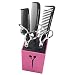 OLizee Professional Acylic Salon Scissors Holder Box Hairdressing Combs Clips Organizer Rack for Hair Stylist(Pink)