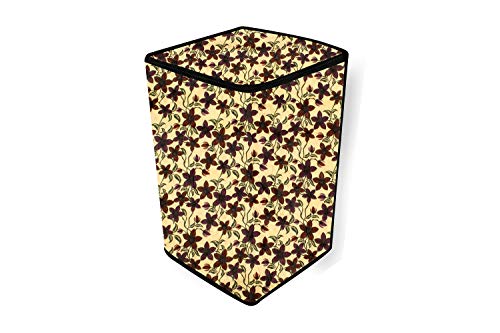 Image of Stylista Top Load Fully Automatic Washing Machine Cover Compatible for IFB 8 kg, 8.5 kg, 9 kg & 9.5 kg, Sprig Pattern Yellow