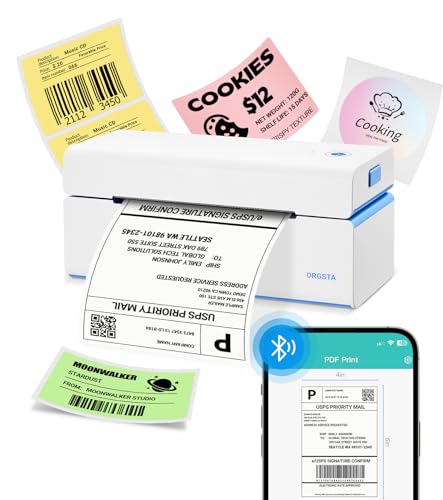 ORGSTA Bluetooth Thermal Shipping Label Printer: Wireless Computer Connection with Bluetoo - image 1