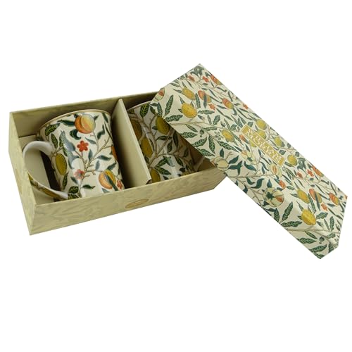 The Leonardo Collection William Morris owoce zestaw 2 chińskich kubków w pudełku prezentacyjnym 260 ml pojemność 266 ml