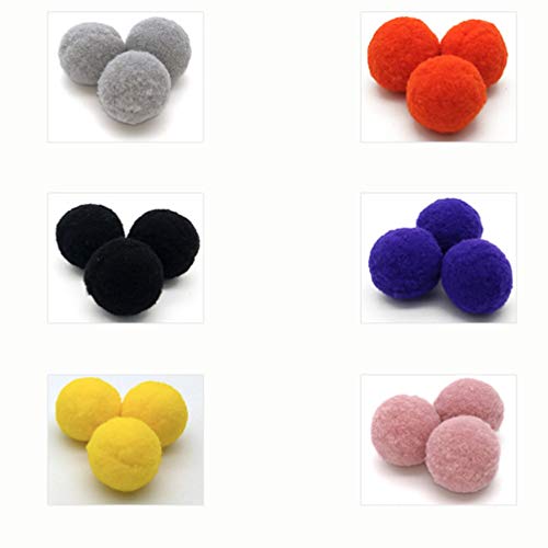 Vosarea Pom pluche bal voor feestjes, 200 stuks, 2,5 cm, zeer elastisch, zacht en creatief, kleurrijk, pluizig, voor doe… - Afbeelding 6