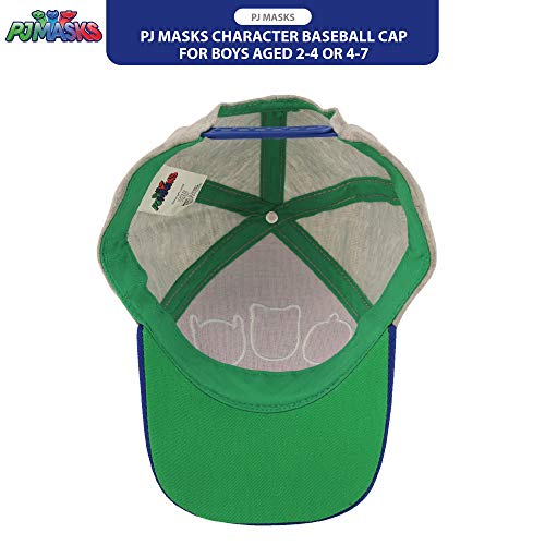 PJ Masks Boys Cotton Baseball Cap with Embroidery (Ages 2-7)