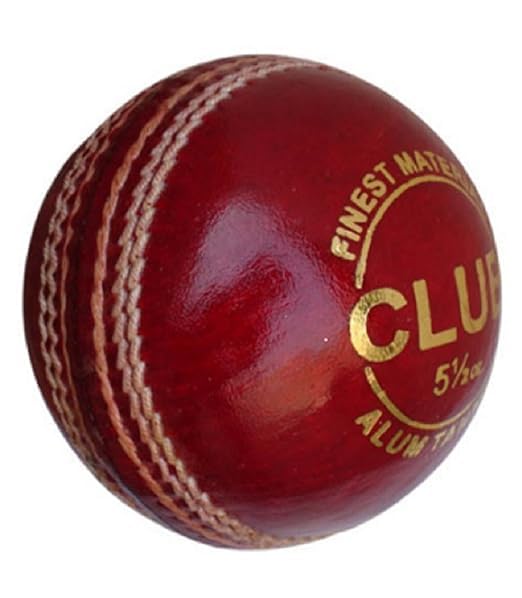 VS POPULAR Tiago Club Leather Ball(Red) Standard Size (Pack of 1Ball), Cricket (4 PECIES)-picture-23