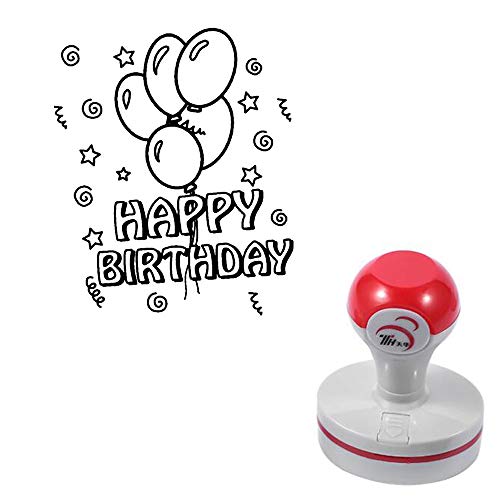 Seasonstorm Happy Birthday Balloon Self-Inking Photosensitive Planner Scrapbooking Stamps for