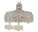 Coleman Cable 9910 3 Outlet Outdoor Lighted Adapter with Right Angle Plug