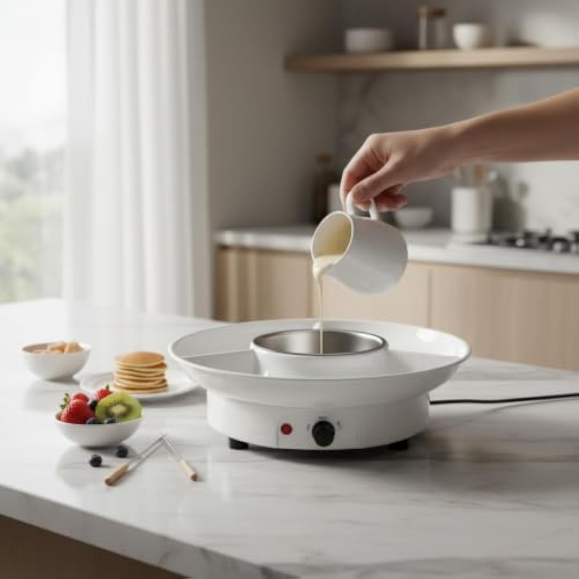 Chocolate Melting Machine with Dipping Forks - White
