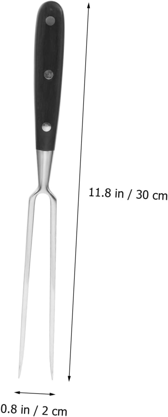 Wooden Handle Meat Carving Fork Stainless Steel