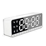 Modell: HB-A-610 SNOWINSPRING Drahtloser Lautsprecher Alarm Wecker Tragbarer Lautsprecher Super Bass Stereo Lautsprecher LCD Bildschirm Temperatur Anzeige (Wei？)
