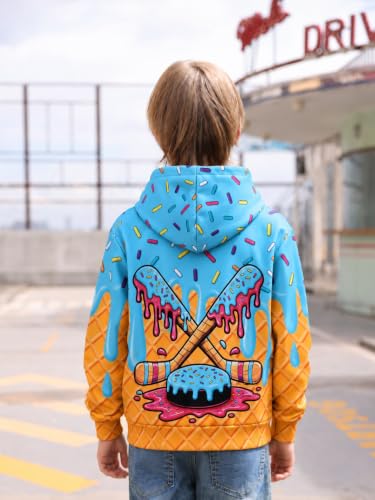 Image of Boys Girls Warm Fleece Hoodies Sweatshirt with Pockets Size 5-16 Years