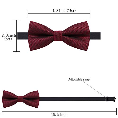Image of AUSKY 8 PACKS Elegant Adjustable Pre-tied Bow Ties for Men Boys (1&4&5&6&8 Pack for option)