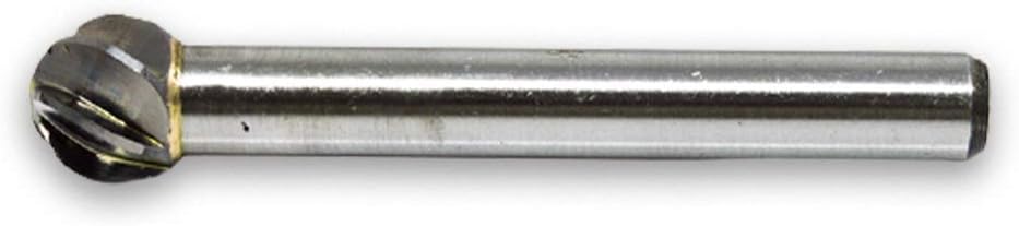 Benchmark Abrasives Ball Shape Premium Tungsten Carbide Burr with 1/4 Inch Shank Aluminum Cut Rotary Tool, Engraving Tool for Non-Metals Shaping Carving (SD-3NF)