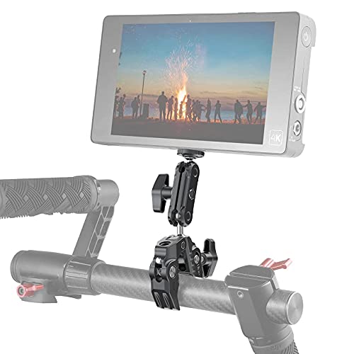 Ulanzi Super Clamp Camera Clamp Mount Monitor 360° Ballhead Magic Arm Double Ball Head Adapter With 1/4"-20 & 3/8"-16 Thread For Canon Nikon Dslr Camera/Gopro/Led Lights/Ronin-M/Ronin Mx/Freefly Movi #TOP1