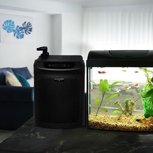 Image of Active Aqua Hydroponic Water Chiller for Aquaponics, Plunge Baths and Aquariums, 0.25 HP - Portable Cooling System with Boost Function for 40-92 Gallon Reservoirs, Pure Titanium Evaporator Cooler