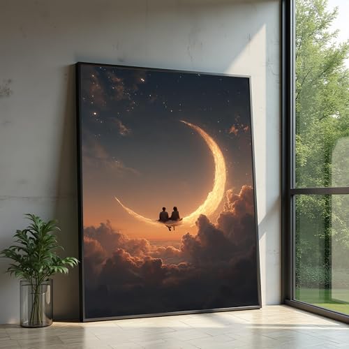 Toile ciel étoilé 80x110cm pour habiller un grand mur vide de chambre