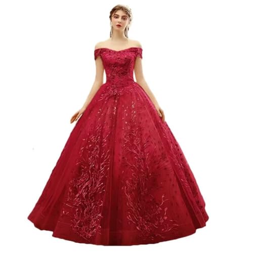 HAIBFJIN Damen Langes Quinceanera Kleid...