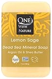 Minerali del Mar Morto One with Nature, Triple Milled Soap Bar, Lemon Sage, 7 oz (200 g) by One With Nature