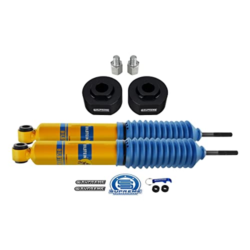 Supreme Suspensions - 2" Front Leveling Kit for 1999-2020 Ford F250 F350 Super Duty 2WD | Front Lift Spring Spacers + 3/4" Stud Extenders + BILSTEIN B6 4600 Shock Absorbers