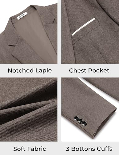 Image of COOFANDY Mens Blazer Casual Sport Coats Lightweight Sports Jacket | One Button, Notched Lapel, 4 Functional Pockets, Double Back Vent, Classic Fit, Ideal for Weddings & Proms & Parties