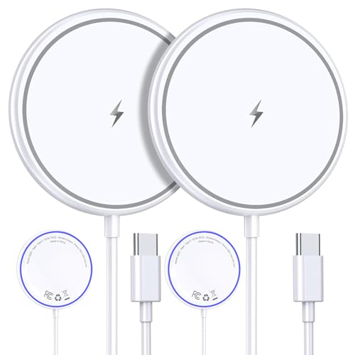 Famoo Magnetic Wireless Charger 15W Fast Charger for iPhone 16/15 /14/13/12, White