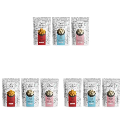 Image of Mr. Makhana Roasted Makhana & Foxnuts : Butter Tomato, Cream & Onion, Himalayan Salt & Pepper (Pack of 9x55 gm) | Gluten Free | MSG Free | Roasted in Olive Oil | Rich Calcium |