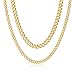 Moodear Gold Necklace for Women Trendy Chunky 14K Gold Plated Layered Necklace Cuban Link Chain Choker Necklace for Women Fashion Jewelry