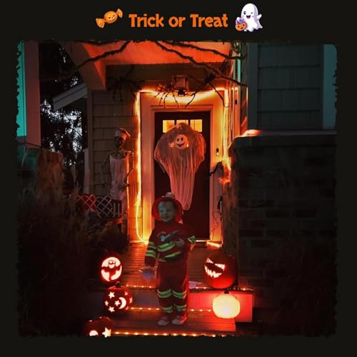 Jmexsuss 2 Pack Orange Rope Lights Battery Operated Halloween Lights Outdoor Waterproof thumb #5