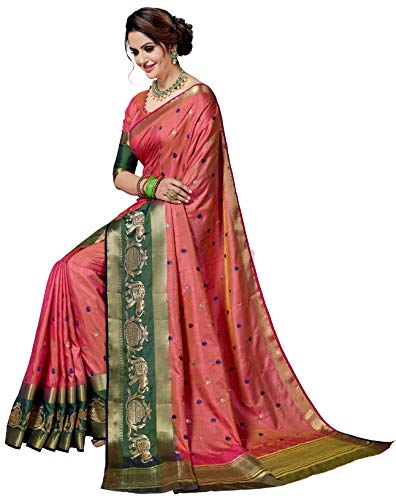 Image of MSRETAIL Silk Saree with Blouse Piece