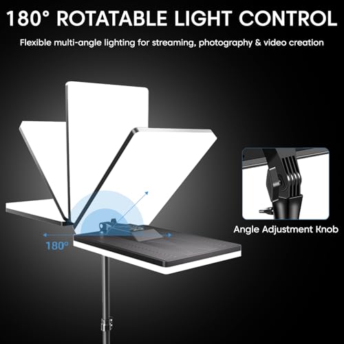 Image of Sounce 75W Professional Fill Light with Remote | 700 LEDs | 96+ CRI | 2800K-6800K Colour Temperature | Adjustable Brightness | 180 Tilt | Soft Studio Light for YouTube & Video Shoots