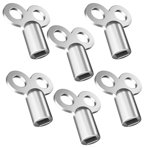 Set de Llaves de Purga Radiador, 6 Piezas Herramientas Ventilación Metal con Enchufe Cuadrado para Liberación de Aire Eficiente y Purga Calefacción en Espacios Reducidos