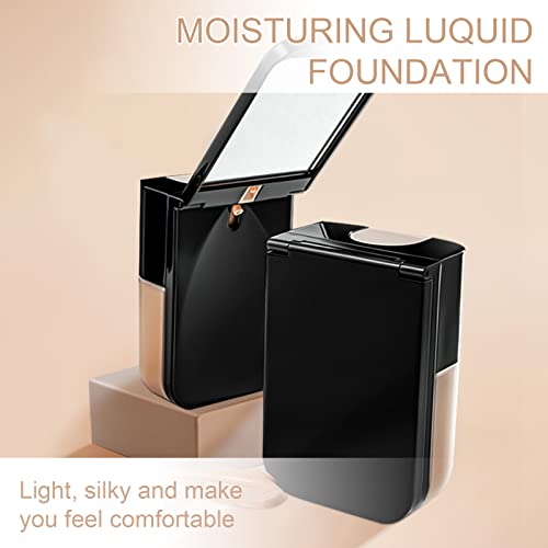 Pasnowfu Liquid Foundation, Oil Control Full Coverage Foundation, Waterproof Flawless Concealer, Cream Smooth Foundation With Mirror, Long-Lasting Liquid Foundation Makeup,1.05Oz (Natural) #TOP6