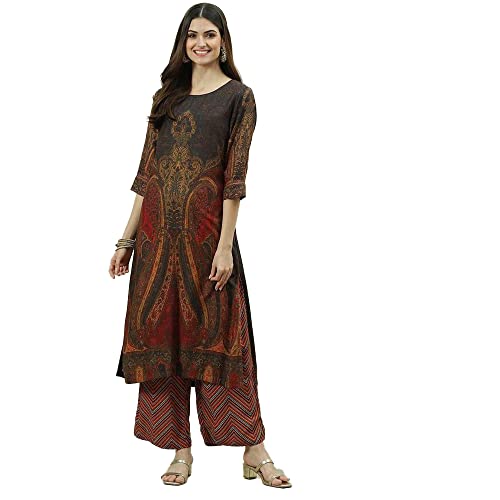 Image of BIBA Women Rayon Palazzo