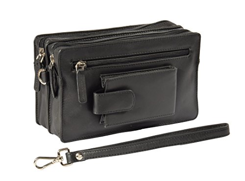 Pochette d'embrayage homme en cuir véritable A33 pour protéger mobile et argent