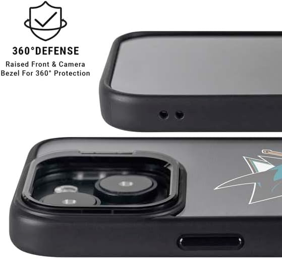 Skinit Kickstand Phone Case Compatible with iPhone 16 - Officially Licensed NHL San Jose Sharks Jersey Design