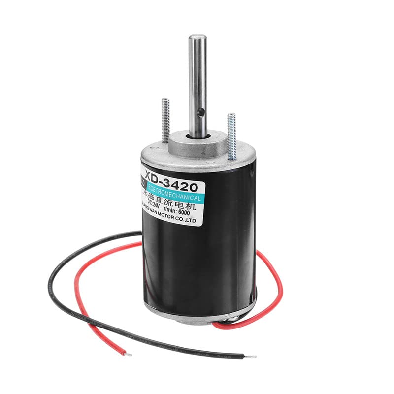 Davitu DC Motor - 3420 Motor 24V 6000rpm 30W Permanent Magnet Motor DC Motor 51mm x 71mm With Long Shaft Low Noise