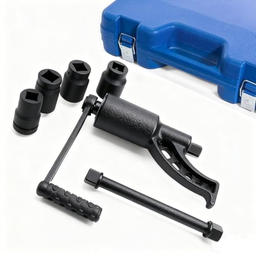 Image of YUNGTEE Torque Wrench,7 Pcs 1" Drive Heavy Duty Torque Multiplier Wrench Set with 21-41mm Sockets Set,4800 NM 1:64 Labor Saving Lug Nuts Remover for Semi Truck & RVs