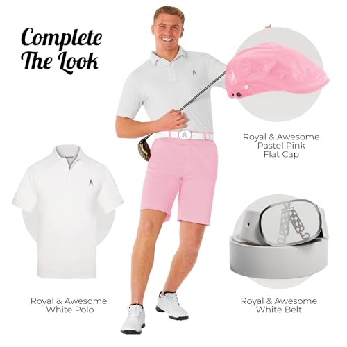 Royal & Awesome Men's Pastel Golf Shorts, Golf Shorts for Men Slim Fit, Funny Men Apparel, Crazy Bright Design, Colorful4