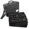 CASEMATIX Miniature Carrying Case - 144 Slot Miniature Storage Case with Four Impact-Absorbing Foam Trays For Minis, Adjustable Shoulder Strap, ID Card Holder and More!