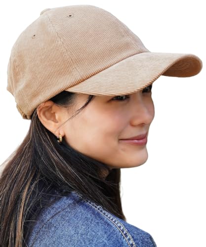 [ナコタ] ニュースタンダード コーデュロイ キャップ 大きいサイズ 大きめ 帽子 メンズ レディース 深め つば長い UVカット 防寒 カジュアル アウトドア シンプル 無地 秋 冬 かっこいい 可愛い XLサイズ ベージュ