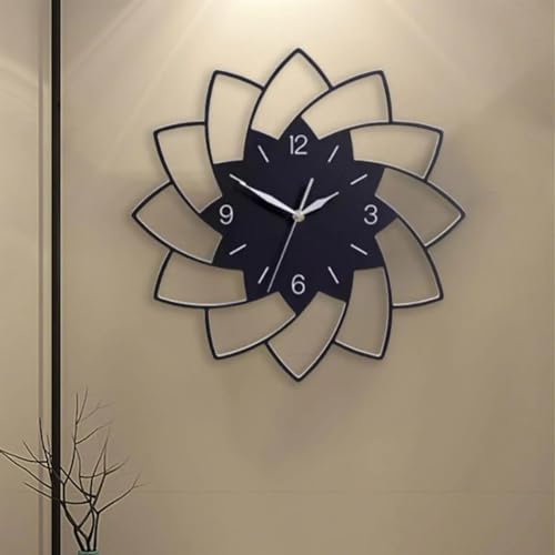Horloge murale fleur decorative pour salon et interieur maison