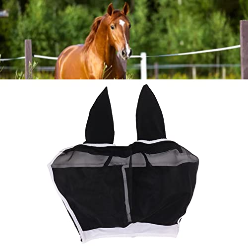Máscara de Mosca de Cavalo Com Orelhas, Máscara de Cavalo Respirável e Macia, Máscara de Malha de Ma