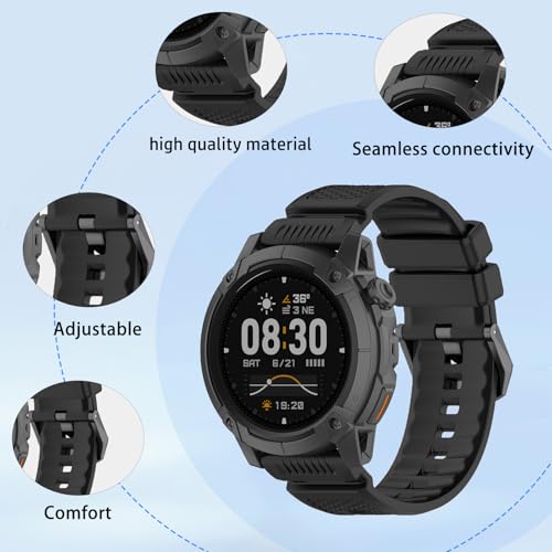 Correa para reloj COROS NOMAD banda silicona negra miniatura 2
